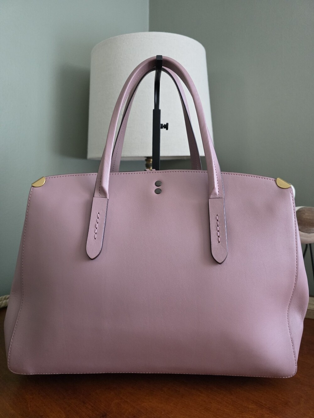 Coach 22821 Cooper Carryall Dusty Rose Glovetanned Leather Satchel Bag 1941 - Picture 4 of 16